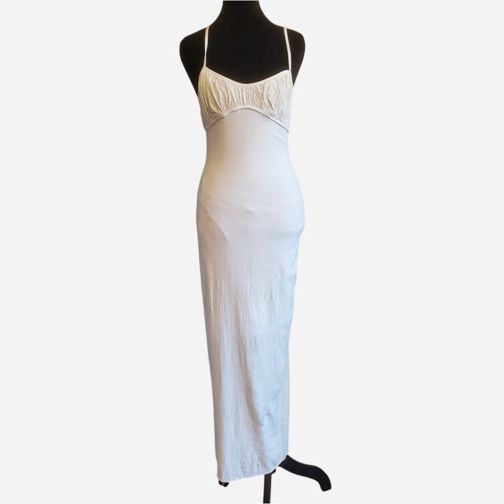 Nectar clothing Milkmaid Babydoll Maxi Dress S Beachy Coastal Resort Coquette